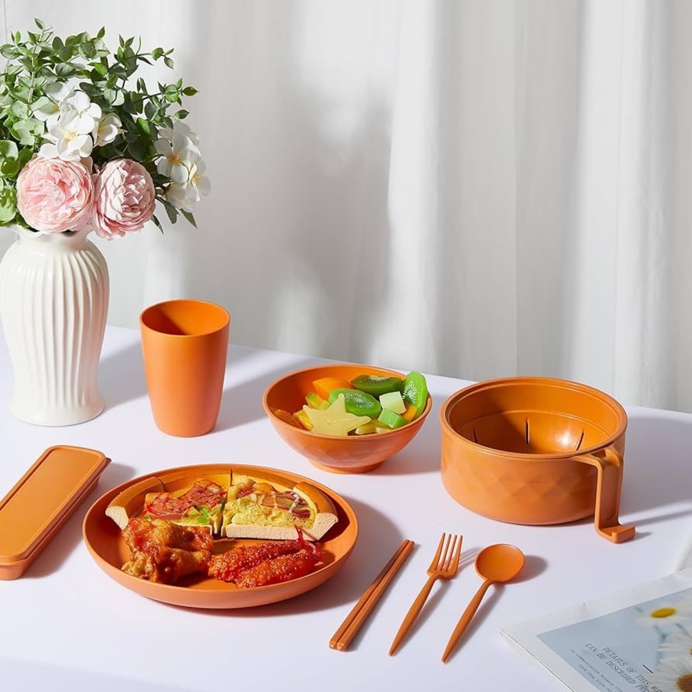 6pc Wheat Straw Ramen Bowl Set - Picture 8 of 8